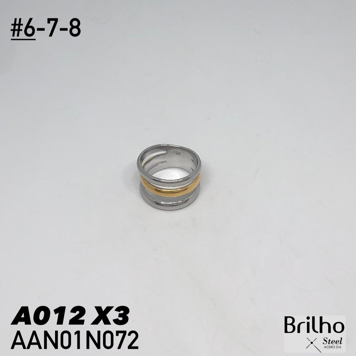 AAN01N072 ANILLO PQX3 3 #6-7-8