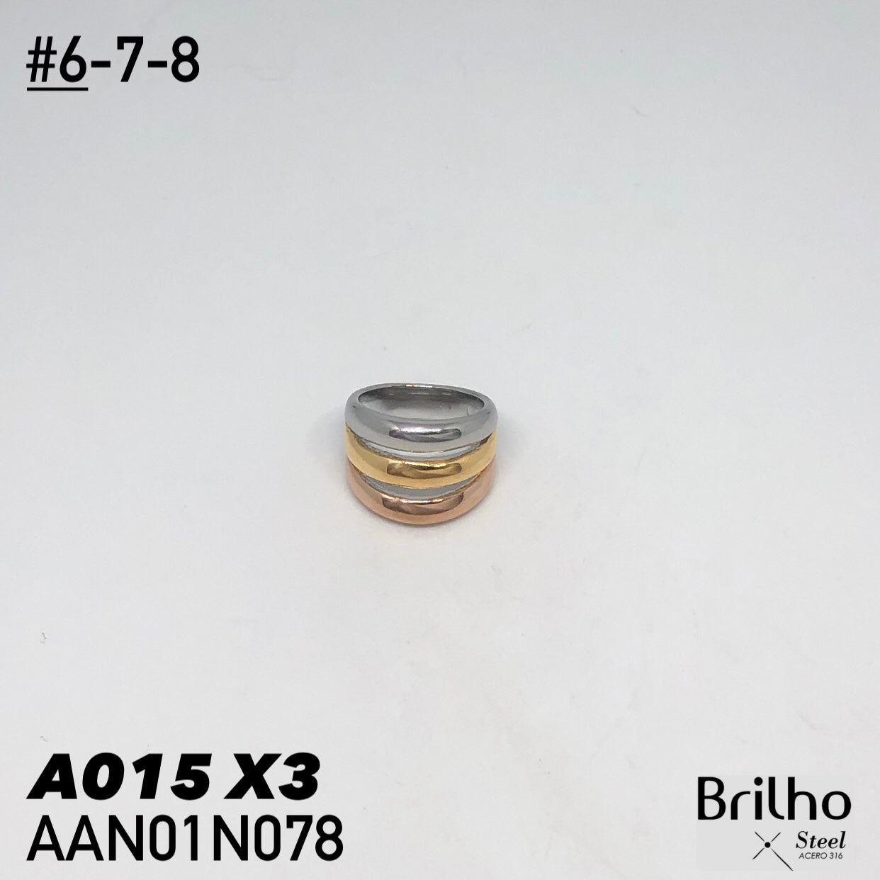AAN01N078 ANILLO PQX3 3 #6-7-8