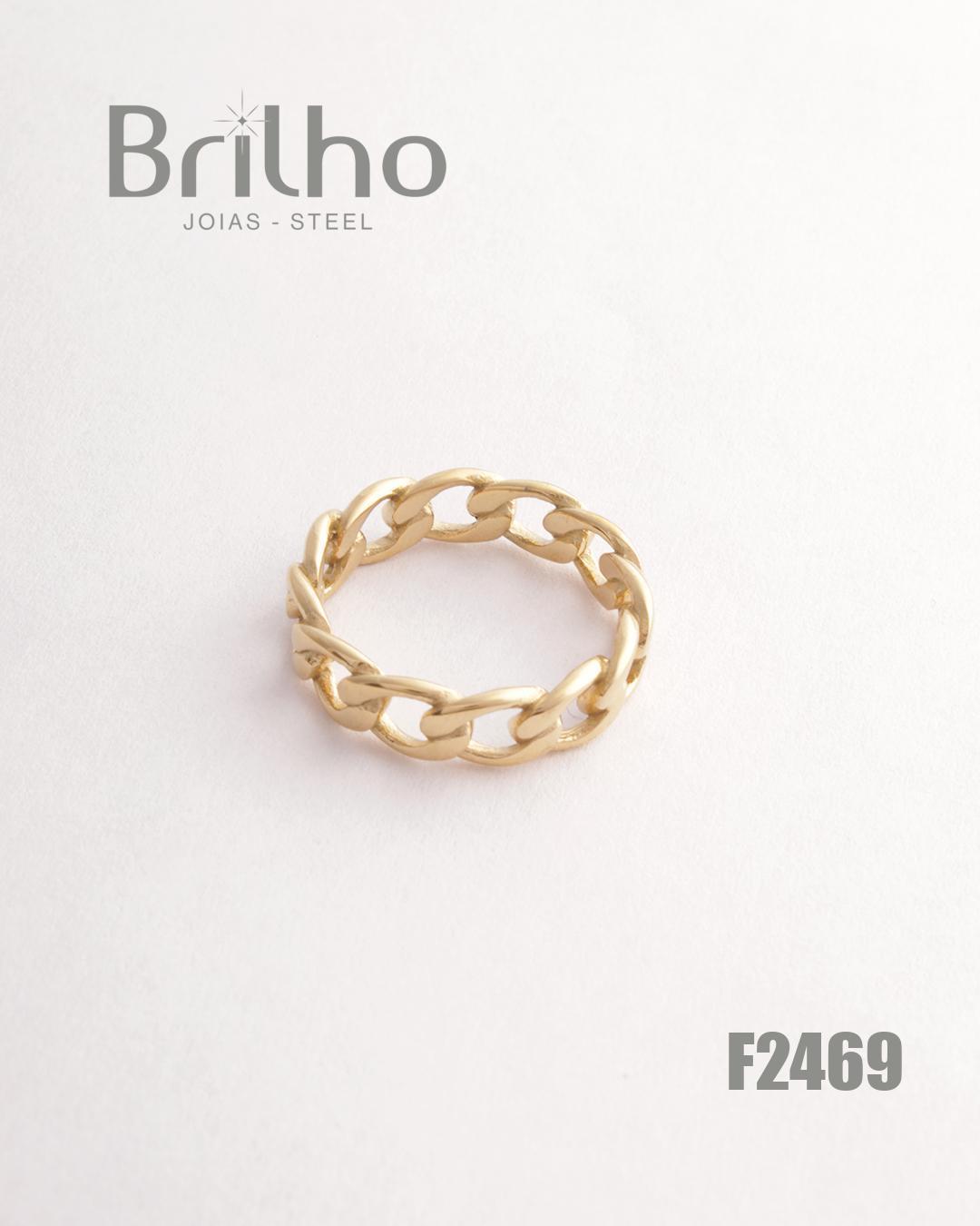 Anillo Dorado en escalera Brilho Steel